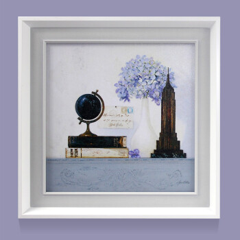 爱尚家 客厅装饰画现代有框画卧室餐厅玄关墙画沙发背景墙挂画 K-1124-A-B-C-D 40X40厘米一套