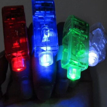 欢乐派对晚会气氛道具啦啦队发光带灯手指灯演唱会夜场发光LED手指灯4个装