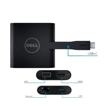 戴尔（DELL） DA200 USB Type-C 雷电口适配器多功能转换器转接头 原装 适用于 XPS 13 (9350)