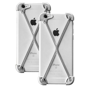 d-park iphone6s手机壳 6s plus手机套 金属边框防摔保护壳 适用于苹果 银色5.5寸