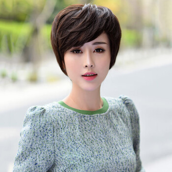 杰璞丝(jepps 假发女短发短卷发真人发丝蓬松自然短发造型假头发假发