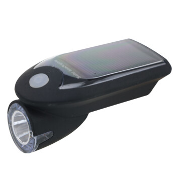 SAHOO 220夜骑自行车灯前灯太阳能充电山地车灯骑行装备强光手电筒USB充电 黑色
