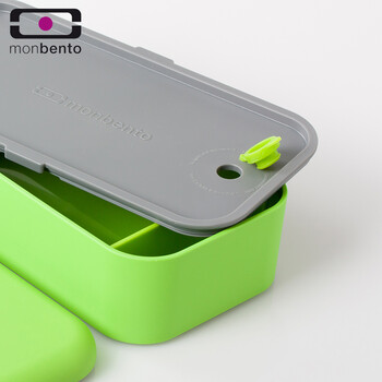 优集品 monbento饭盒 便当盒 日式便当盒 可微波 绿色/白色