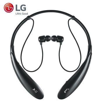 LG 蓝牙耳机原装正品无线运动立体声音乐耳机高保真  环颈通用式 HBS-800黑色