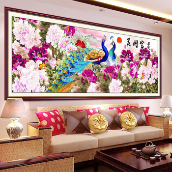 尚世纪3d十字绣客厅大画 货到付款十字绣3d 钻石画圆钻|锦绣春光富贵图 特价 2米满绣印花高端CXC线