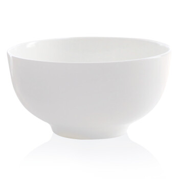 骨瓷碗纯白6寸面碗家用陶瓷米饭碗白瓷碗白色吃饭碗大汤碗泡面碗 9
