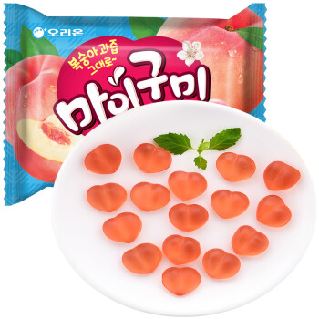 韩国好丽友水果软糖桃子味qq糖66g水果汁橡皮糖进口糖果喜糖儿童零食