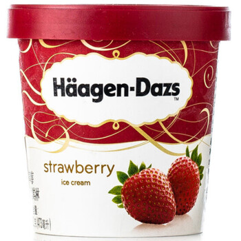 哈根达斯 (Haagen-Dazs) 冰淇淋小杯 81g*1 草莓口味