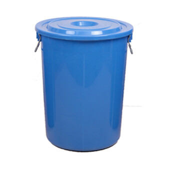 瑞树 加厚塑料水桶工业户外圆形垃圾桶 60L蓝
