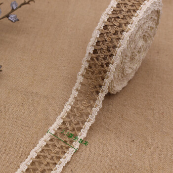 装饰麻绳 绳子手工diy棉麻材料花边复古装修工艺品编织宽扁麻织带 e8