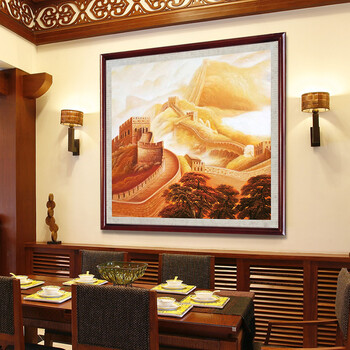 
                                        装饰画油画客厅挂画壁画餐厅玄关山水画复古书房公司酒店装饰画实物画纯手绘手工普瑞德斯 纯手绘油画 80*80                