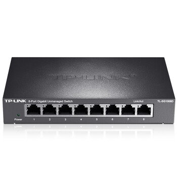 普联（TP-LINK） 8口千兆交换机 企业级交换器 监控网络网线分线器 分流器 金属机身 TL-SG1008D