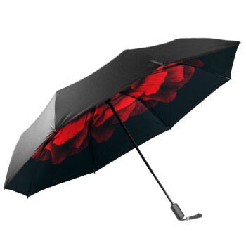 蕉下（BANANA UMBRELLA）Black系列双层小黑伞 防紫外线太阳伞女遮阳伞防晒伞 红绡