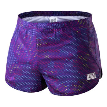 必迈BMAI 跑步竞速短裤 男 速干运动裤子男 1寸紫色 M