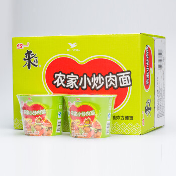 包邮统一来一桶农家小炒肉面 泡面 108g*12桶/箱