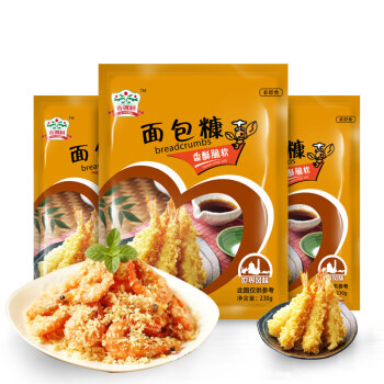 【京东超市】吉得利(jideli) 面包糠 炸鸡裹粉黄糠 面包屑烘焙调料230g