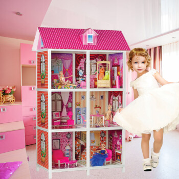 芭比娃娃玩具屋公主屋冰雪奇缘别墅套装大礼盒洋娃娃甜甜屋女孩过家家