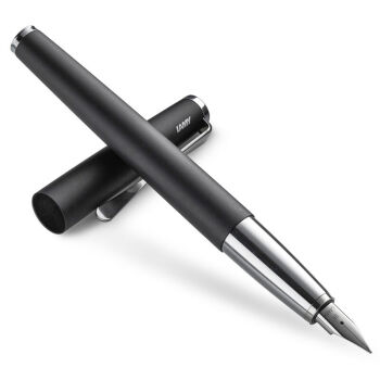 凌美LAMY钢笔签字笔Studio演艺系列黑杆墨水笔 标准EF尖商务钢笔礼品德国原装进口