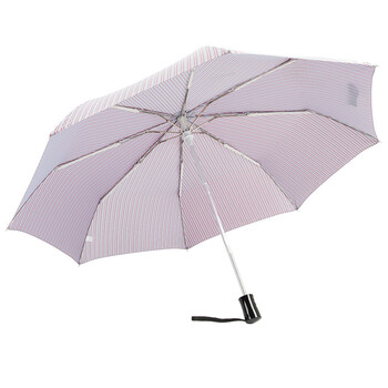 
                                        Adima条纹自动伞折叠提花暗纹三折伞女士夏季晴雨伞雨伞 se061525-1c 21a                