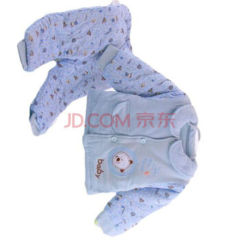 3-6个月男婴儿衣服女宝宝 棉衣加厚两件套装0