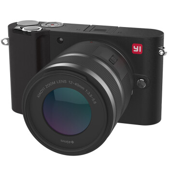 小蚁（YI）微单相机双镜套装黑色 型号M1 双镜头12-40mmF3.5-5.6, 42.5mmF1.8套装 可换镜头式智能相机