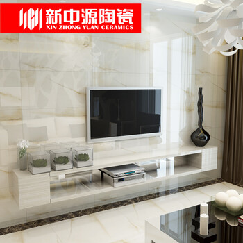 广东佛山中式电视背景墙瓷砖现代简约客厅微晶石影视墙地砖800 800