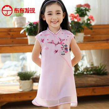 布布发现童装女童旗袍中国风绣花亲子装旗袍裙
