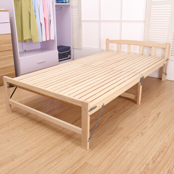 实木折叠床午休床 可折叠床双人床 实木床折叠