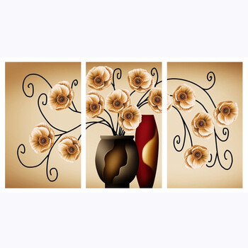 青苇 钻石画 十字钻绣 抽象 简约花卉 C-7003/W-0218 73CM*43CM
