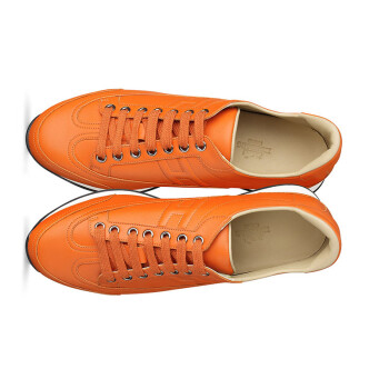 爱马仕（HERMES）女士运动鞋 牛皮 系带 橙色 H141137Z M1360