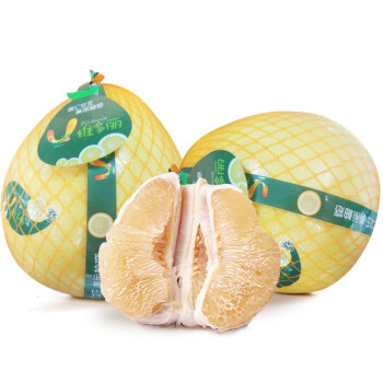 欢乐果园 福建维多丽特级蜜柚 白肉柚子 2粒装 单果1.2kg-1.6kg 新鲜水果