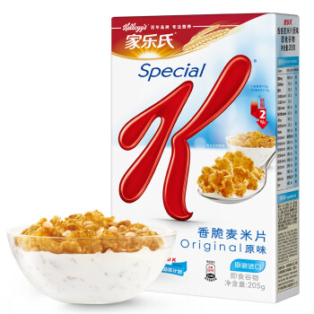泰国进口 家乐氏（Kellogg’s）香脆麦米片 代餐麦片 进口 低脂 即食谷物早餐205g