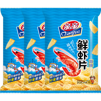 亲亲 鲜虾片原味组合装120g(40g*3)_现价14元