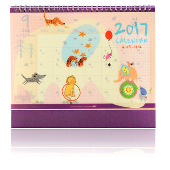 《2017年台历 可爱动物 卡通桌面办公记事本日