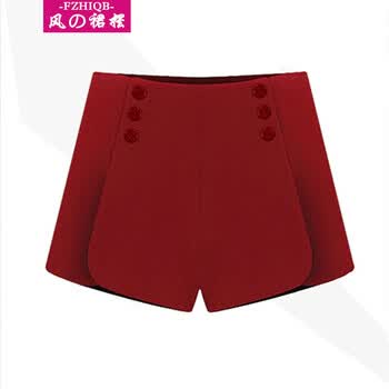 风の裙摆 2014女装韩版休闲裤纯色<em>女裤子</em>毛呢