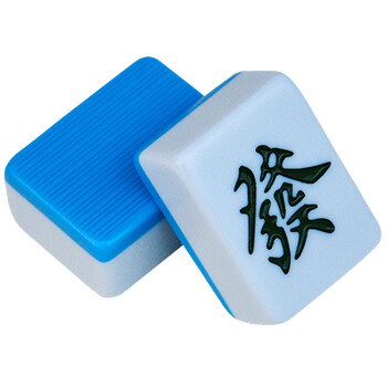 苦旅 家用麻将牌 中大号手搓麻将40 42mm 38中号 送礼品 蓝色款 中档