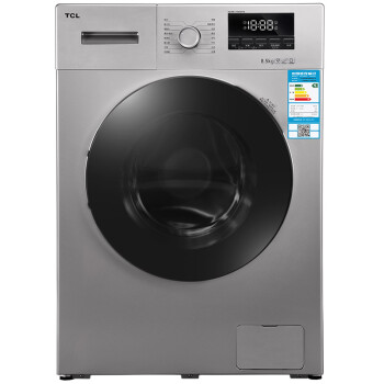 TCL XQGM85-F12102THB 8.5公斤 免污变频滚筒洗衣机（皓月银）