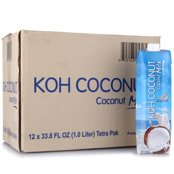 【京东超市】泰国进口 Koh coconut 酷椰屿椰汁饮料1L*12盒 整箱
