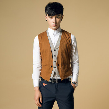 虫侠 <em>2014</em>男装新款 <em>秋冬</em>修身外套<em>马甲</em> 青年休闲