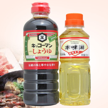 日本进口万字浓口酱油500ml 锦味馆味淋300ml(国产)寿喜锅牛肉饭玉子