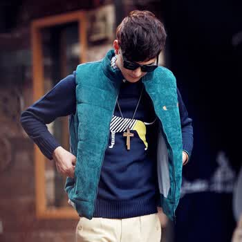 杰仕(DANJIESHI)秋冬新款男士<em>棉马甲青少年</em>韩