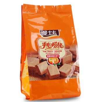 【京东超市】曼士卡 夹心威化 香橙味威化饼干260g