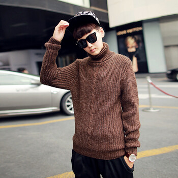 式2014韩版秋冬男装新款高领<em>毛衣打底衫男</em>修