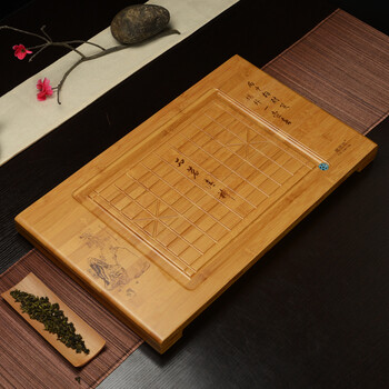 鼎泉  竹茶盘竹制茶盘竹茶具 大号排水式竹茶台茶托盘 功夫茶具茶盘 茶海 小茶盘