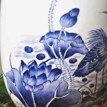 雅川礼瓷 景德镇陶瓷器收藏品 名家手绘青花瓷花瓶赏盘看盘挂盘套装 世界陶瓷艺术大师作品