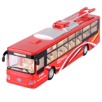 嘉业城市公交巴士合金车模型 儿童玩具公共汽车声光回力小车 大号35厘米红色【图片 价格 品牌 报价】-京东