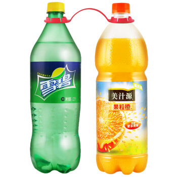 雪碧1.25L+美汁源果粒橙1.25L 2瓶/组