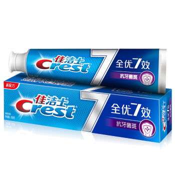 佳洁士 Crest 全优7效 抗牙菌斑 牙膏 180克,降价幅度1.1%