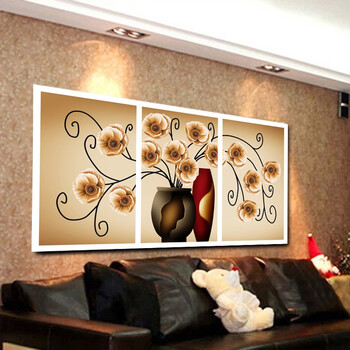 青苇 钻石画 十字钻绣 抽象 简约花卉 C-7003/W-0218 73CM*43CM