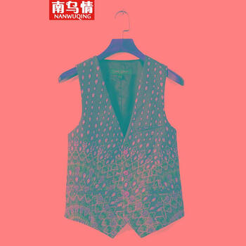 南乌情 2014英伦欧美修身男士<em>马甲</em>男式中<em>长款</em>